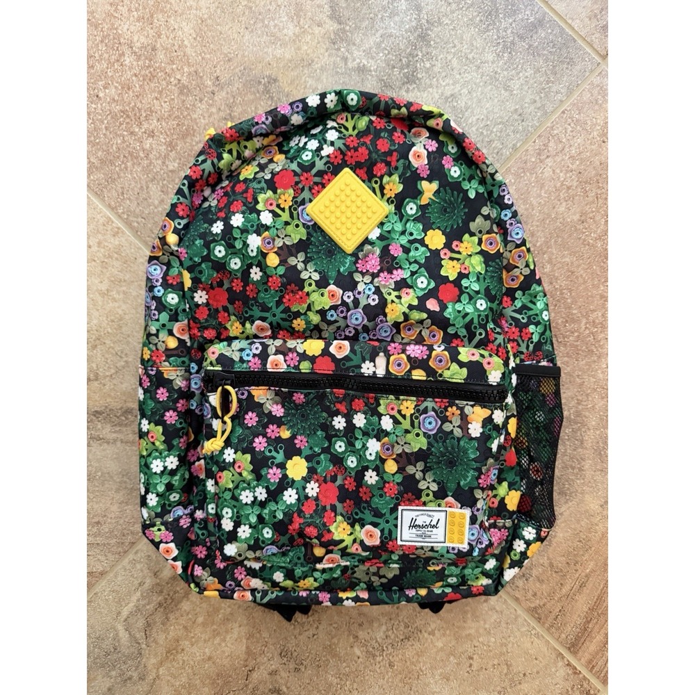 Herschel Supply Co. LEGO Youth Backpack Scavenger Hunt Meadow Botanical NWT